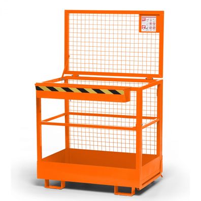 R + R Industrietechnik Arbeitskorb Typ RAK 1200x800x1910mm RAL2004 Reinorange
