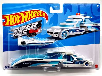 Hot Wheels LKW mit Auto Super Rigs Truck Pack HDT06 Sea-Nic Route