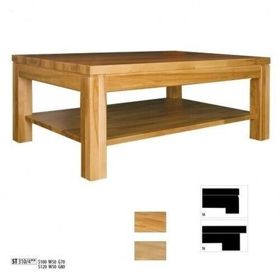 Vollholz Natur Couchtisch massive Holz Möbel edel Design Wohnzimmertisch Tische