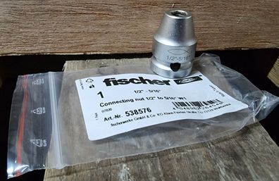 Fischer - Reduzierstück 1/2" zu 5/16" Bitaufnahme Steckschlüssel Adapter