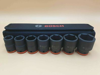 7-tlg Bosch 3/4" Zoll Steckschlüsseleinsätze 19 22 24 27 30 32 36mm Länge: 50mm