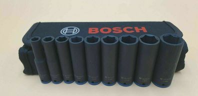 9-tlg Bosch 1/4" Zoll Steckschlüsseleinsätze 6 7 8 9 10 11 12 13 14 mm L: 50 mm