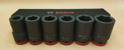 6tlg Bosch 1" Zoll Steckschlüsseleinsätze 24-41mm Langnuss Schlagschrauber Nüsse