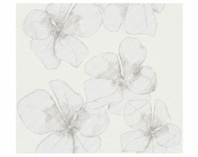 A.S. Création Tapete Vlies Jette 95988-3 Weiß Creme Grau Braun stylisch Blume