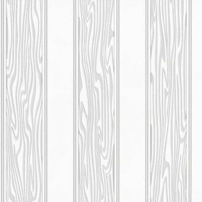 P + S Vliestapete 13225-50 Weiß Grau mit Silberglanz-Effekt Blockstreifen Vlies