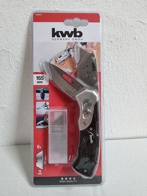 KWB 2 in 1 Cuttermesser & Taschenmesser (klappbar) Teppichmesser Trapezklingen