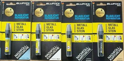 Blufixx - Nachfüllkartuschen für Metall / Glas / Stein - Blaulicht Reparatur Set