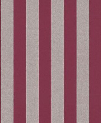 Rasch Textil Tapete Vlies Comtesse 225449 Bordeaux Silber Glanz Streifen