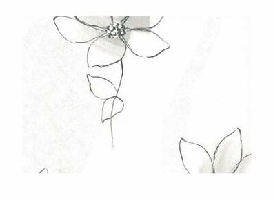 Novamur Tapete Vlies 6576-20 Grau Weiß Schwarz Glitzer stylisch Floral Blume