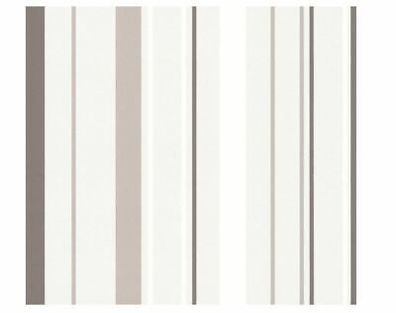A.S. Création Tapete Vlies Selina 93806-2 Lula Weiß Grau stylisch Streifen