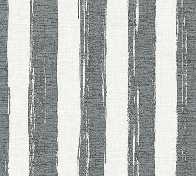 A.S. Création Tapete Vlies Shabby Style 94156-2 Streifen Schwarz Weiß stylisch