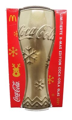 Coca Cola / McDonalds Weihnachtsglas (Gold) Gläser - Weihnachten XMAS 2021