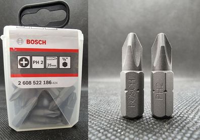 25 Bosch Professional PH2 x 25mm Bits Trockenbau Gipskarton Bits Kreuzschlitz