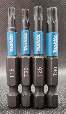 4-tlg Makita Impact Bitset Bitsatz Torx 50mm T15 20 25 30 für Schlagschrauber