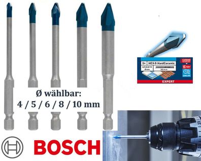 Bosch Pro Expert Fliesenbohrer / Glasbohrer HEX-9 Hard Ceramics (Ø auswählen)