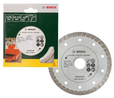 Bosch - Turbo Diamanttrennscheibe 125 x 22,23 mm für Stein Beton Ziegelstein