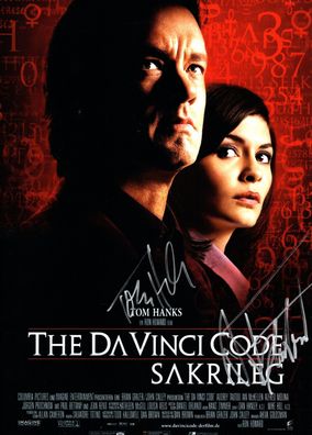 Tom Hanks und Audrey Tautou Autogramm The Da Vinci Code