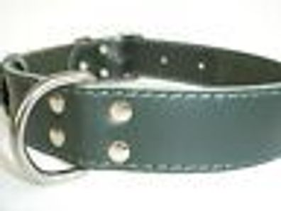 Halsband - Hundehalsband, Halsumfang 50-66cm/40mm, Echt LEDER, NEU-Grün