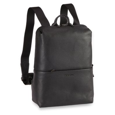 Mandarina Duck Mellow Leather Squared Backpack, Black, Damen