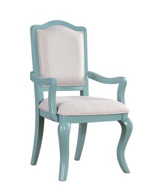Stuhl Blau Design Wohnzimmer Esszimmer Holz Stühle Polster mit Armlehne Neu