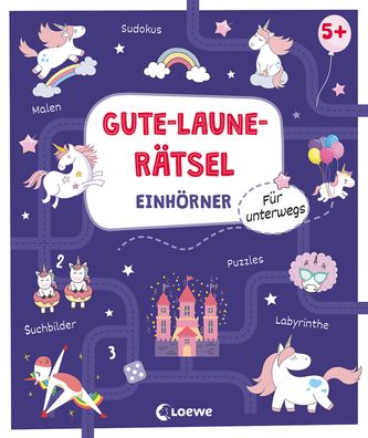 Gute-Laune-Raetsel fuer unterwegs - Einhoerner Lernspiel-Sammlung z