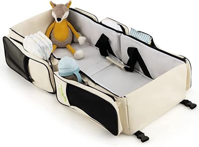 3-in-1-Wickeltasche, tragbare Baby-Reisetasche mit Wickelunterlage, Wickelrucksack