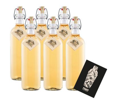 Prinz Schnaps 6er Set Alte Marille 6x 1L (41% Vol) Marillenschnaps - [Enthält S