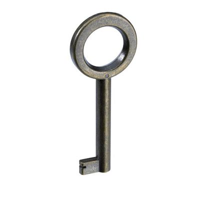 Buntbart-Schlüssel, 65 x 4 mm, Stahl, brüniert Möbelschlüssel Schrankschlüssel