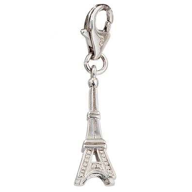 Einhänger Charm Eiffelturm 925 Sterling Silber rhodiniert