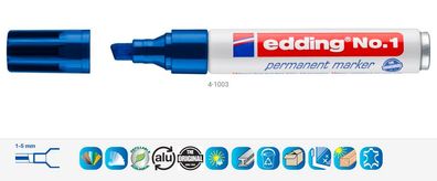 EDDING e-No.1 Permanent Marker Blau