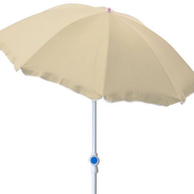 Runder Sonnenschirm Gartenschirm Schirm Sonnenschutz beige Ø2m knickbar UVSchutz