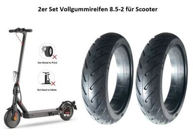 2 Elektro-Scooter Reifen 8.5-2 E-Scooter 8,5x2 E Scooter 8 1/2x2 E Bike 8,5 Zoll