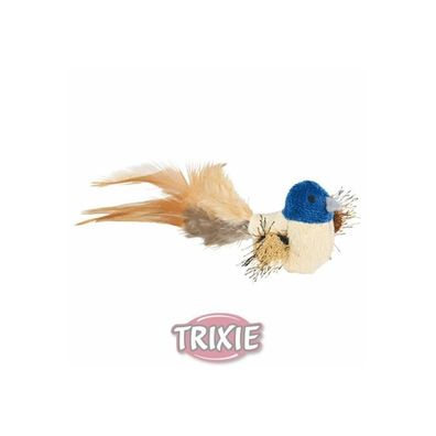 Trixie Vogel mit Federn - Plüsch - 8 cm