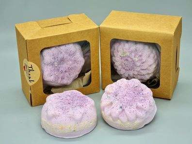 Blumenseife Lavendel Luffa - 3 Unzen Stück Handarbeit USA 93 g