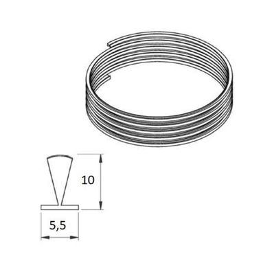 Rolladen Bürstendichtung für Führungsschiene 5,5x10mm