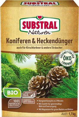 Substral Naturen Bio Koniferen- und Heckendünger für Nadelgehölze und Hecken 1,7 kg |
