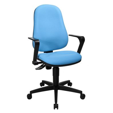 Hochwertiger Drehstuhl blau Bürostuhl mit Armlehnen ergonomische Form Made in ...