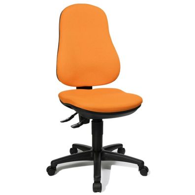 Hochwertiger Drehstuhl orange Bürostuhl ergonomische Form Made in Germany