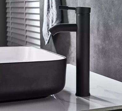 Wasserhahn Bad Schwarz Armatur Einhebelmischer Küche Modern Edel Mattschwarz