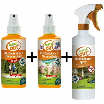 Insect-OUT® Aktionspaket Stechmückenschutz 2 x 100 ml + 1 x 500 ml
