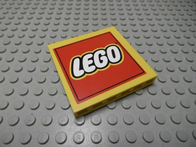 Lego 1 Wand 1x6x5 gelb beklebt LEGO 59349pb012 Set 3221