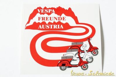 Aufkleber "Vespa Freunde Austria" - Sticker Alpen Club Klub Alp Days Österreich