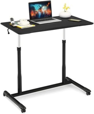Computertisch höheverstellbar von 70-107cm, Schreibtisch, Rollentisch Laptoptisch