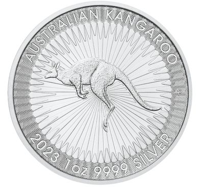 Perth Mint Australien Känguru Kangaroo 2023 1 oz 999 Silbermünze Silber Bullion