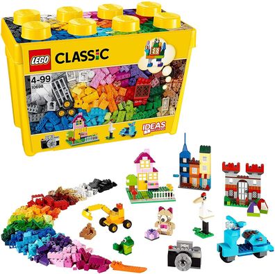 LEGO 10698 Classic Große Bausteine-Box, Spielzeugaufbewahrung, lustige, Bunte ...