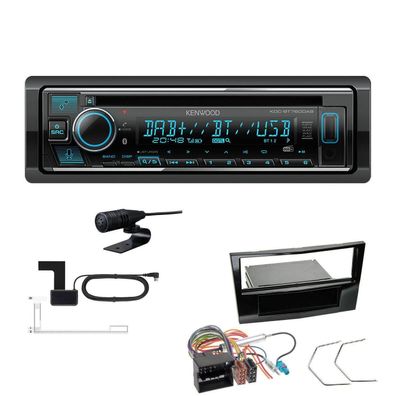 Kenwood 1-DIN Receiver Autoradio Bluetooth für Opel Astra H Twin Top piano black