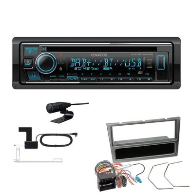 Kenwood 1-DIN Receiver Autoradio Bluetooth für Opel Corsa C 2004-2006 aluminium