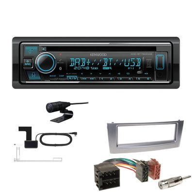 Kenwood 1-DIN Receiver Autoradio DAB Bluetooth für Fiat Linea anthrazit metallic