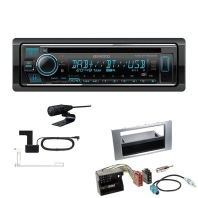 Kenwood 1-DIN Receiver Autoradio DAB Bluetooth für Ford Fiesta V Facelift silber