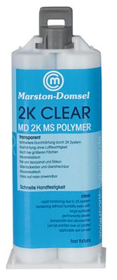 MD-2K MS Polymer transparent clear 50g + 2-K Auspresspistole für 50ml 1:1/2:1